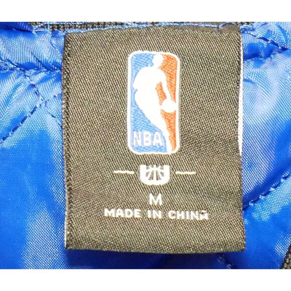 NEW GOLDEN STATE WARRIORS SATIN BLUE NBA TEAM EMBROIDERED JACKET MSRP $125 - M - Picture 7 of 8